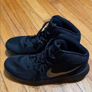 Nike Black and Gold High-Top Sneakers